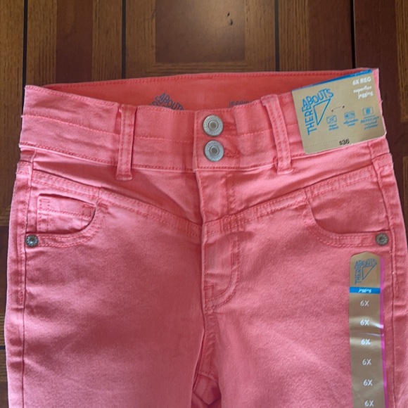 Thereabouts NWT Girls 6X Skinny Adjustable Waist Jeggings & Long Sleeve Blouse - Picture 8 of 16